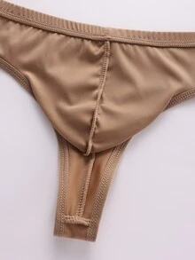 Manfinity Underwear&Sleepwear Basics قطعة واحدة من سروال داخلي رجالي مريح باللون البني - قهوة بني - مشاهدة 6