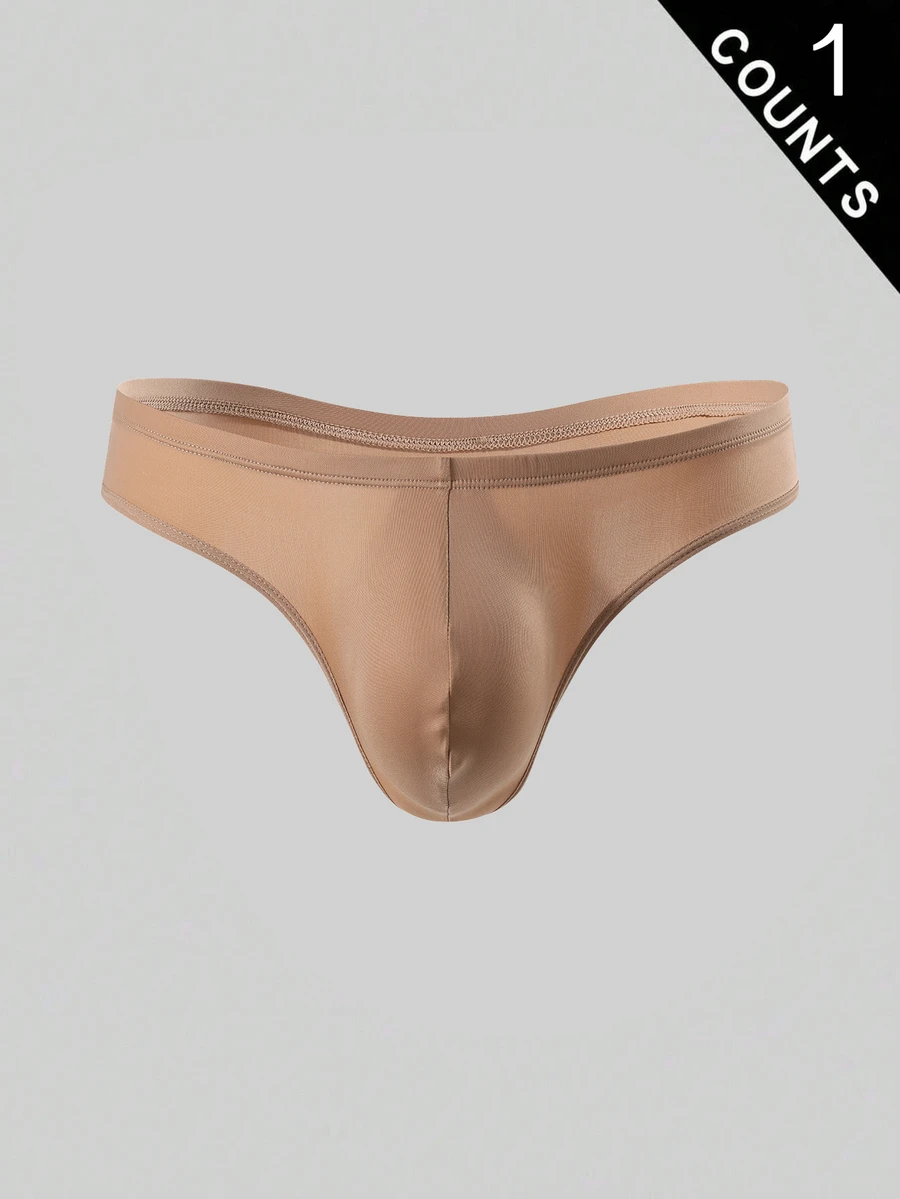 Manfinity Underwear&Sleepwear Basics قطعة واحدة من سروال داخلي رجالي مريح باللون البني - قهوة بني - مشاهدة 1