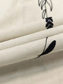 INAWLY 女款新款秋季襯衫，法式休閒花卉刺繡長袖襯衫，寬鬆休閒刺繡上衣，老錢風黑色刺繡襯衫，刺繡襯衫，卡其色長袖襯衫，寬鬆長袖襯衫，秋季上衣，刺繡上衣，適合日常通勤、工作和戶外散步 - 卡其色 - 查看 6