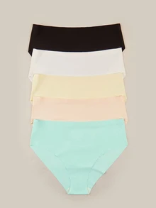 Bralution Plus Size Women's Solid Color Elastic Waist Casual Underwear - Multicolor - View 6