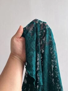 EgrlEra 女款蕾絲花卉透視性感襯衫（隨機剪裁）秋季女裝 - 水鴨藍 - 查看 4