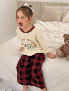 DAZY Girls' Spring/Autumn Printed T-Shirt And Pants Long Sleeve Set, Casual Cute New Hot-Selling Loungewear - Multicolor - View 7