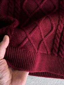 SHEIN 兒童小男孩秋冬毛衣，柔軟舒適學院風英倫風校服，適用返校季、職業日、聖誕節、萬聖節、生日 - 彩色 - 查看 4
