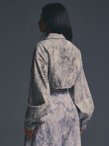 MUSERA Printed Cropped Oversized Bomber Jacket Fall Autumn Winter Coolgirl Halloween Party Going Out Concert Rave Disco Graphic Camo Sexy Thanksgiving - Multicolor - View 4