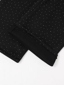 SHEIN 2件組青少年女孩灰色花卉連帽拉鍊開襟衫，寬落肩、羅紋腰部，時尚休閒獨特設計運動衫，搭配舒適寬鬆寬腿長褲，休閒運動學院風套裝，適合戶外、室內、運動、派對、學校及任何場合，春/秋/冬 - 黑色 - 查看 3