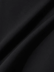 Juhart Plus Size Autumn/Winter Commuter Napoleon Style A-Line Skirt - Black - View 7
