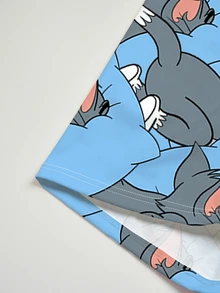 Notgurli TOM & JERRY X SHEIN 男士印花時尚四角內褲 (2件組) - 彩色 - 查看 4