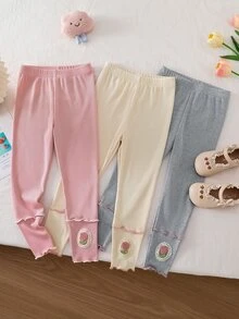 SHEIN 3件裝女童緊身褲 - 彩色 - 查看 1