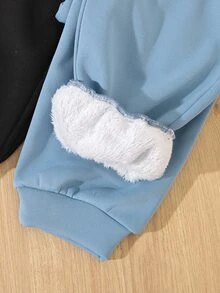 SHEIN 2件組 青少年男孩冬季運動長褲 - 彩色 - 查看 5
