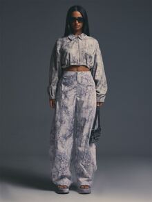 MUSERA Printed Cropped Oversized Bomber Jacket Fall Autumn Winter Coolgirl Halloween Party Going Out Concert Rave Disco Graphic Camo Sexy Thanksgiving - Multicolor - View 2