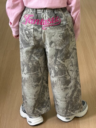 DAZY Young Girl) Casual Autumn/Winter Straight Leg Design Basic Denim Jeans