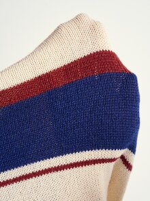 Bohemela Women's Colorblock Casual Daily Long Sleeve Sweater - Multicolor - View 9