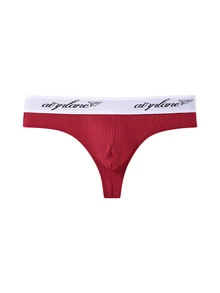 Liftille Men's Letter Waistband Casual Thong Underwear (3-Pack) - Multicolor - View 7