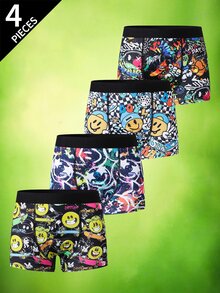 SHEIN 4件組青少年男孩三角內褲 - 彩色 - 查看 1