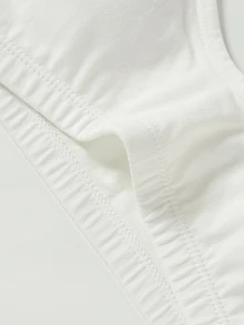 4pcs Girls' Bra Set, Traceable Cotton, Student Wear, Removable Cups, White - White - View 8