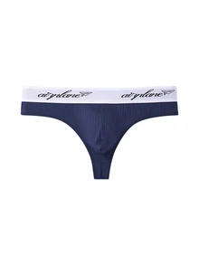 Liftille Men's Letter Waistband Casual Thong Underwear (3-Pack) - Multicolor - View 6