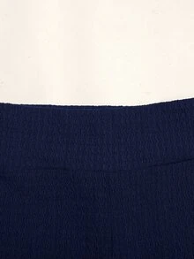 SHEIN 青少年女孩拉鍊夾克外套與喇叭褲套裝 - 藏蓝色 - 查看 6