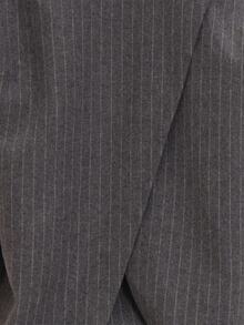 MUSEYN Grey Pinstripe Tailored Woven Cross Back Detail Boxy Blazer Versatile Everyday Date Night Chic New Season Fall - Grey - View 8