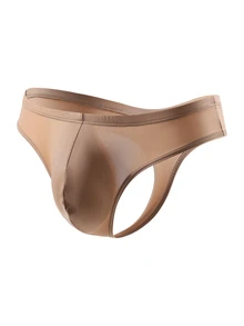 Manfinity Underwear&Sleepwear Basics قطعة واحدة من سروال داخلي رجالي مريح باللون البني - قهوة بني - مشاهدة 3