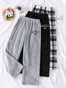 SHEIN 3PCS Teen Boys Pajamas - Multicolor - View 1