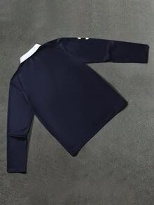 STYNVO Men's Letter Knight Pattern Casual Everyday Polo Shirt - Navy Blue - View 2
