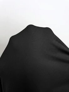 Lumalex 女款淡黃色夏季度假禮服洋裝，端莊高階優雅老錢風，適合狂歡節、正式場合、復活節、海灘海邊，流蘇下擺、可拆卸披肩 - 黑色 - 查看 3