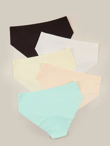 Bralution Plus Size Women's Solid Color Elastic Waist Casual Underwear - Multicolor - View 2