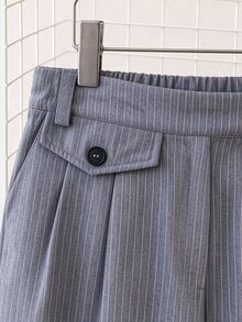 Franclia Plus Size Casual Versatile Solid Color High Waist Straight Leg Slimming Dress Pants - Multicolor - View 4