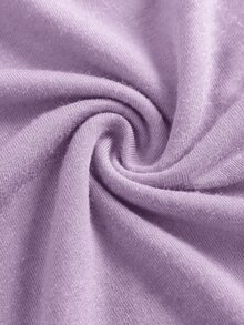 Tween Girls Black Knit Mock Neck Jumpsuit, Stretchy Fitted Comfortable Everyday Versatile Outfit - Purple - View 3