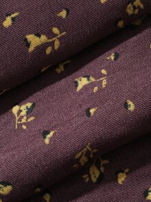 DAZY 2pcs/Set Women's Pajama Set, Lace Patchwork Sweet Floral Loose Long Sleeve Top And Straight Leg Long Pants - Purple - View 7