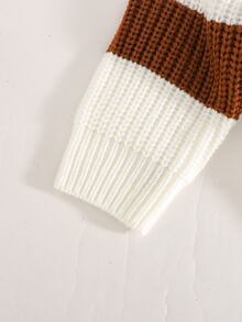Cozy Pixies Young Boys Sweaters Autumn/Winter Thick Striped Knitted Pullover Sweater Long Sleeve Embroidered - Multicolor - View 7