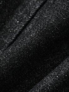 Dazy Kids (Gadis Remaja) Atasan Denim Gelap Pendek Lengan Panjang Kerah Lipat Musim Gugur - Hitam - View 9