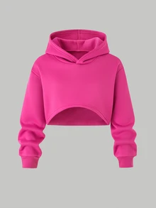 SHEIN 3件組女孩甜酷Y2K風格套裝，春/秋街頭穿搭與旅行穿著，洋紅色短版連帽衛衣 + #95字母細肩帶背心 + 迷彩寬腿褲，個性層次休閒三件套 - 玫紅色 - 查看 6