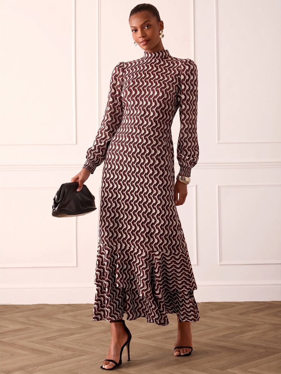 Lilora Women's Elegant Vintage Long Sleeve Dress, High-End Fashion ...