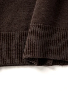 SHEIN Women Drawstring Hooded Knit Cardigan, Autumn Button Front Casual Sweater - Coffee Brown - View 4