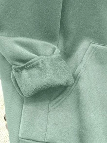 SHEIN Teens Boys' Casual Loose Comfortable Versatile Solid Color All-Match Hoodie Autumn Winter Clothes - Green - View 7