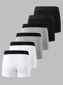 SHEIN 6PCS Tween Boys Trunks Kids - Multicolor - View 2