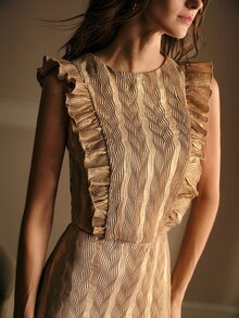 MOTF PREMIUM ELEGANT ELEGANT WOMEN'S LONG DRESS FOR BANQUET - Mocha Brown - View 1
