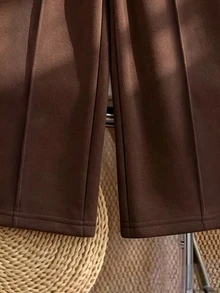 女嬰 2 件套時尚休閒愛心與豹紋印花立領拉鍊長袖衛衣與寬腿褲套裝，柔軟面料，適合聖誕外出，秋冬穿著 - 彩色 - 查看 5