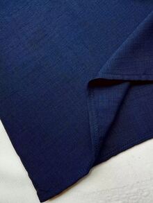 Linhara CURVE Plus Size V-Neck Casual Lantern Sleeve 3/4 Sleeve Button Front Umbrella Hem Ruched Dress - Blue - View 5