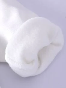Cozy Pixies 男女嬰兒適用 男嬰休閒可愛恐龍拼接刺繡圓領長袖抓絨內裡衛衣 - 白色 - 查看 4