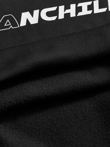 NORVETH Men's Spring/Autumn Casual Standard Size Black Pullover Sweatshirt With Turn Collar And Embroidery - Black - View 7