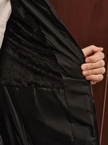 Anewsta Jaket Wanita Kasual Berkerudung dengan Kantong, Ringan, Cocok untuk Pemakaian Sehari-hari - Hitam - View 8