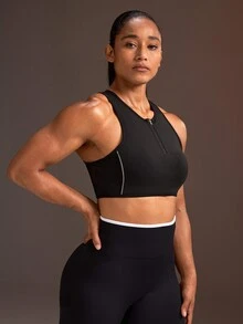 Powerista Women's Backless Design Everyday Fitness Sports Bra - Black - View 3
