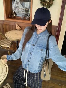 DAZY Women's Autumn/Winter Long Sleeve Single-Breasted Casual Knit Cardigan - Blue - View 3