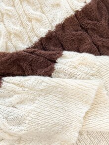 Ellevyn Women's Colorblock Casual Daily Cardigan - Brown - View 8