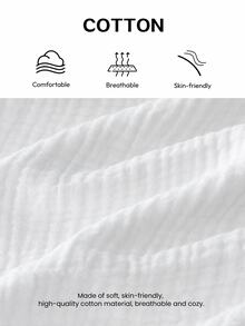 CosyJoli Plus Size Women's Solid Color Patchwork Ruffle Side Waist Tie Casual Shirt - White - View 6