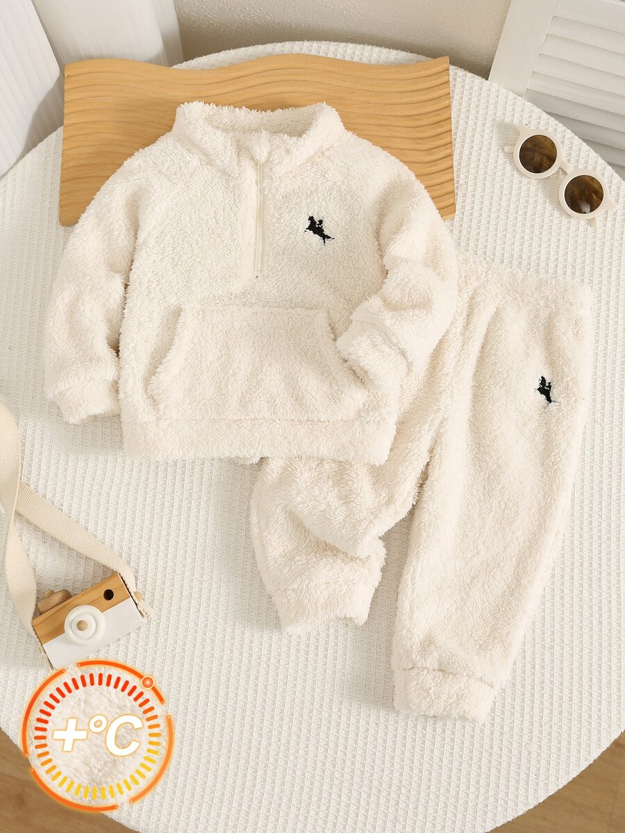SHEIN 2pcs/Set Setelan Anak Laki-Laki Musim Gugur/Dingin, Setelan Sweatshirt dan Celana Kasual, Setelan Sweatshirt, Setelan Anak Laki-Laki, Setelan Musim Gugur/Dingin, Setelan Olahraga, Setelan Fleece - MultiWarna - View 1