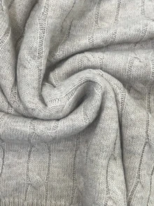 SHEIN LUNE CURVE Khaki Cable Knit Cardigan . Gold Buttons + Contrast Trim Plus Size Cardigan - Camel - View 7