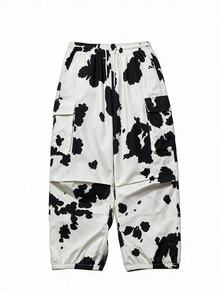 ROMWE MEN Street Life Men's Street Style Cow Print Hot-Selling Pants - Multicolor - View 5